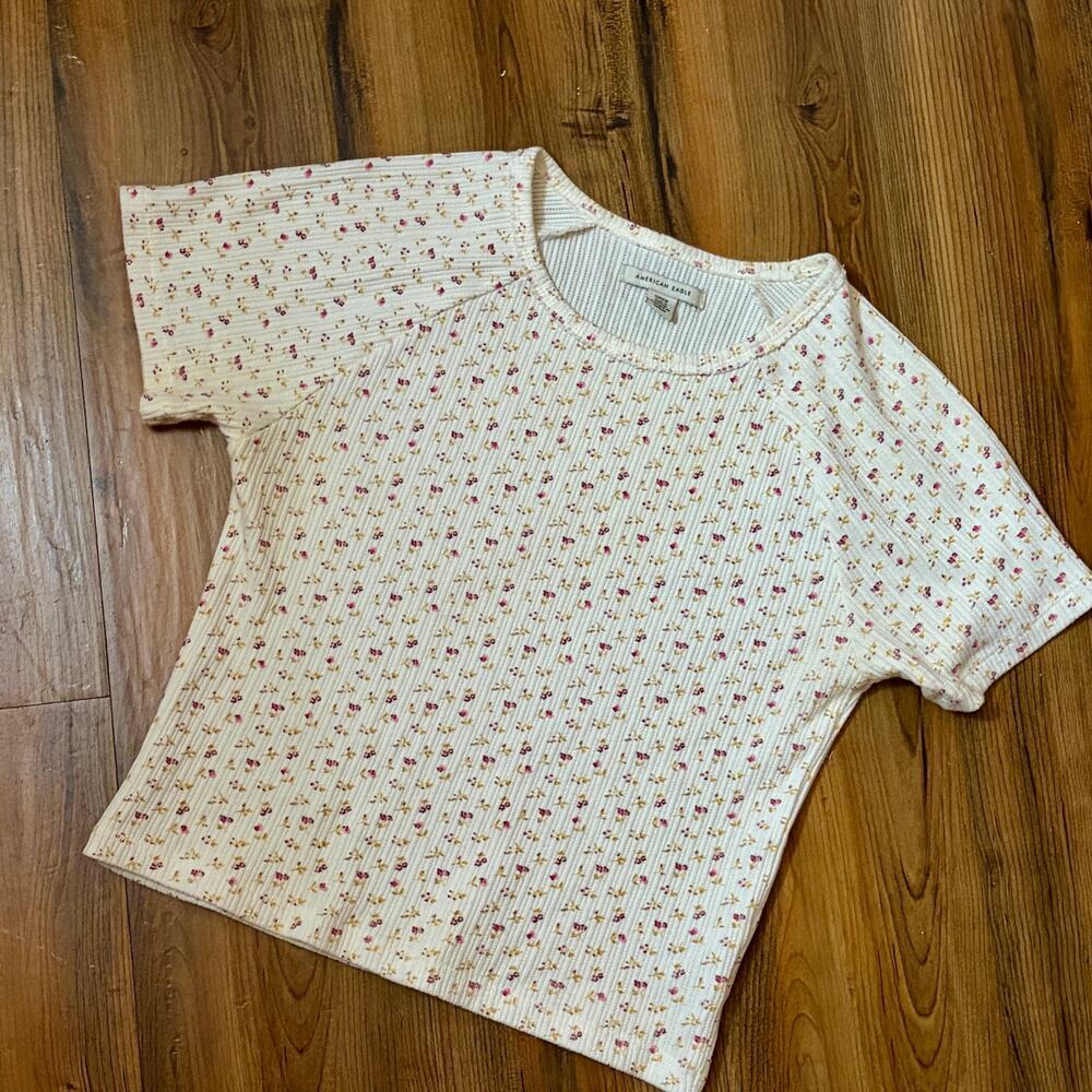 American Eagle Floral Baby Tee Size S - Picture 2 of 6